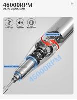 Máquina De Uñas 45000RPM 3-en-1 Portátil Secador Con 9 LEDs Profesional Torno Eléctrico Con Luz UV Herramientas De Manicura - details 1