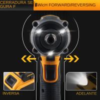Llave De Impacto Eléctrica Inalámbrica WOZOBUY 1/2", Torque Máximo 236 Ft-lbs (320N.m), Motor Sin Escobillas, Incluye Luz LED De Trabajo - details 3