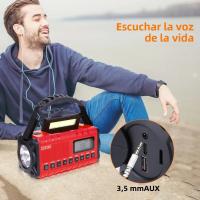 Radio De Emergencia Portátil 10000mAh Con Solar Y Manivela LED Flashlight Power Bank Recargable AM FM NOAA Weather Radio Cargador USB - details 24