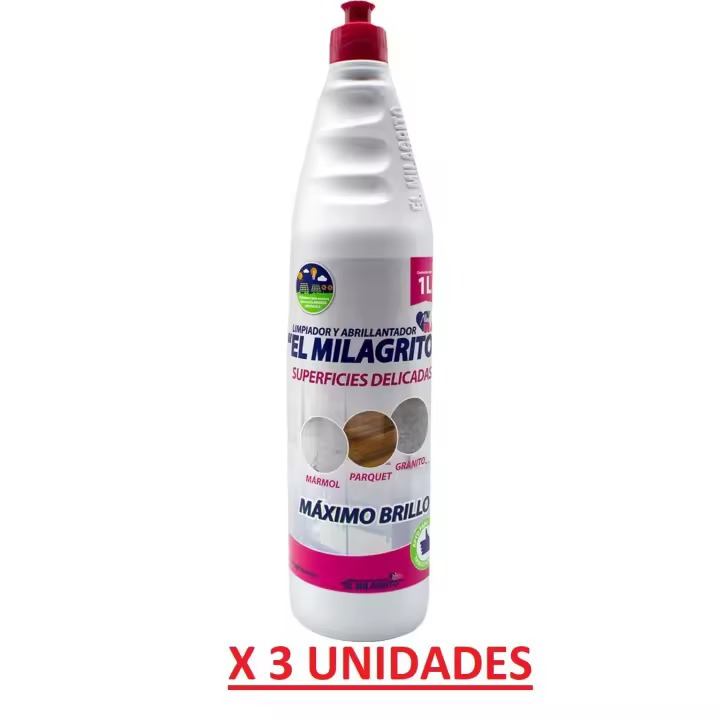 EL MILAGRITO limpiador y abrillantador Máximo Brillo para superficies delicadas botella 1 l PACK 3 UNIDASES - 1