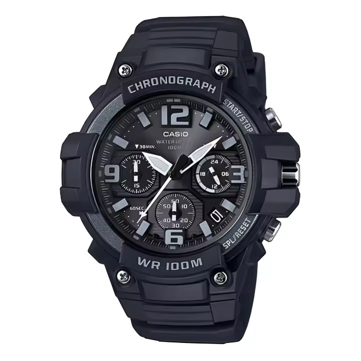 reloj deportivo hombre CASIO MCW-100H-1A3 Pantalla de Neón Cronómetro 100M correa de goma casio - 1