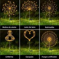 Lámpara De Jardín Solar LED Con Efecto De Fuego De Artificio Decoración De Aire Aéreo Impermeable Para Paisaje Exterior Iluminación De Césped - details 4