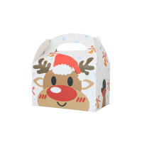 Caja De Regalo De Navidad 4/8/12pcs Papel Kraft Santa Claus Snowman Reindeer Elf Paquete De Galletas Decoración De Fiesta De Año Nuevo - details 4