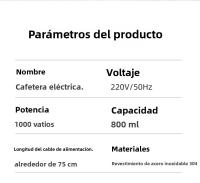 Hervidor Eléctrico 800ml Con Cuello De Ganso Y Control De Temperatura Para Café Manual 1000W Calentamiento Rápido 110V/220V Teapot Inteligente - details 11