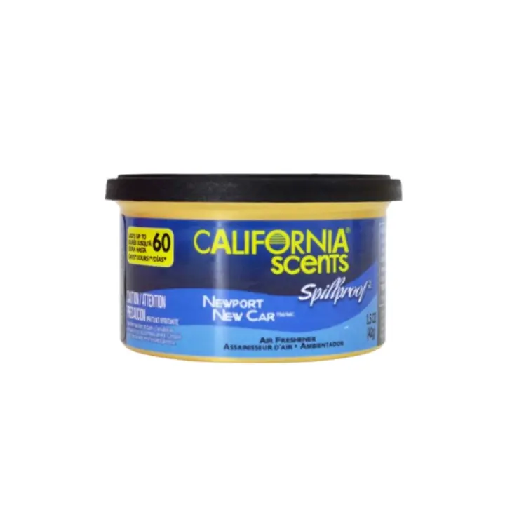 utoFullCar - California Scents Ambientador de Coche - Fragancia Duradera de Coche Nuevo (hasta 30 Días) - Control Regulable de Intensidad de Olor - Formato Lata 42 gr - 1