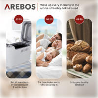 AREBOS Panificadora1500g 15 Programas 3 Niveles Automática 850W - details 18
