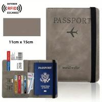 Bolsa De Pasaporte Con RFID De Cuero PU Multifuncional Para SIM Certificado Holster Clip Para Documentos Unisex - details 6