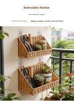 Cesta De Almacenamiento Plegable Imitación Rotura Montada En La Pared Organizador De Estante Inclinado Para Cocina Sala De Estar Baño Dormitorio Balcon - details 0