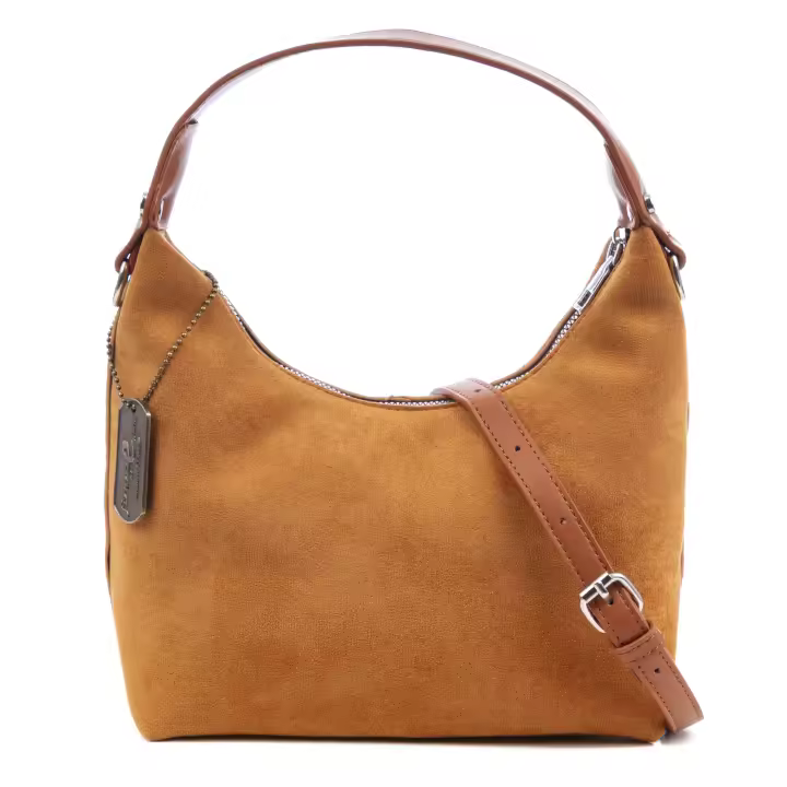 FIRENZE ARTEGIANI Atina bolso bandolera de piel auténtica gamuza. 27x10x14cm - 1