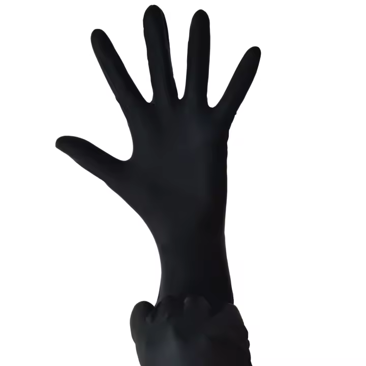 Guantes nitrilo negro 6 gr. sin polvo 100 uds. Ambidiestro, categoría III SANYC Tallas S, M, L y XL ideal talleres y cocina - 1