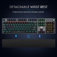 Teclado Mecánico AULA F2088 Gaming Con Retroiluminación Mixta 104 Teclas Brown Blue Switch Para PC Y Portátil Sin Batería - details 6