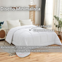 Novotextil Edredón Nórdico 100% Microfibra 350 gr/m² – Relleno Nórdico Invierno Blanco Suave, Transpirable y Hipoalergénico - details 0