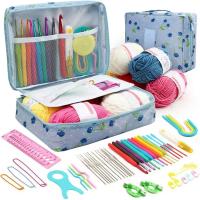 FELE Kit De Inicio Para Crochet 59 Piezas Con Bolsa De Almacenamiento Herramientas Y Material De Yarn De Lana Para Principiantes - details 0