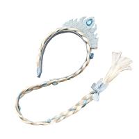 Diadema De Encaje Para Pequeñas Princesas Con Rizos Y Diamantes Estilo Elsa Rapunzel Jasmine Para Fiesta Accesorios De Cabello - details 0