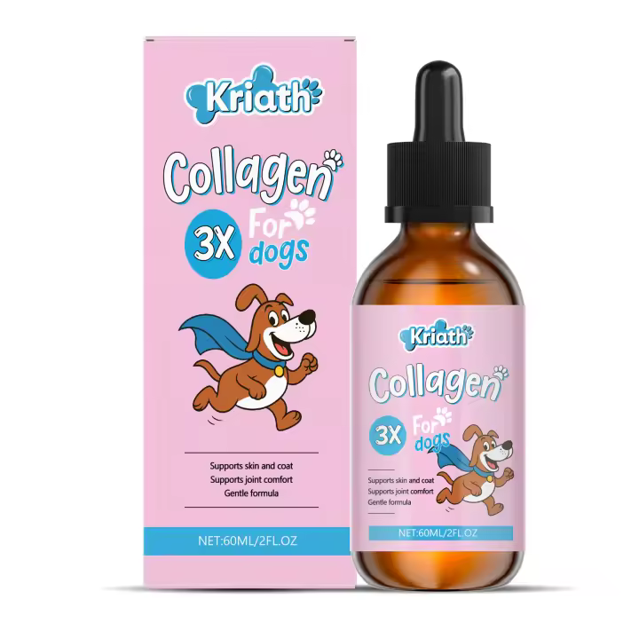 Gotas de Colágeno para Perros - Fórmula Suave Complemento para el Cuidado de la Piel y el Pelo. Para usar con el Alimento Principal. - 1