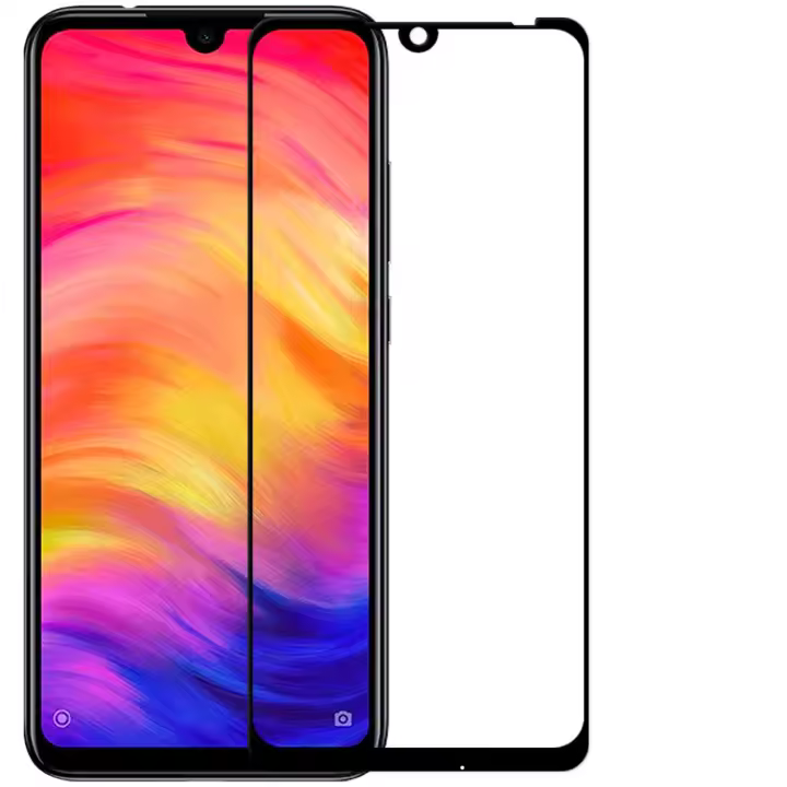 Ociodual Protector de Pantalla Cristal Premium Borde Redondo Negro Compatible con Xiaomi Redmi Note 7 Vidrio Templado Antigolpes - 1