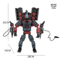 Bloques De Construcción MOC Skibidi Toilet Speaker Titan Modelo Juguete De Plástico Para Niños Regalo De Navidad Y Cumpleaños - details 19