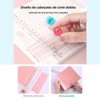 Cortadora De Papel Portátil KW-trio 12.6 Pulgadas Con Cabeza De Corte De Línea De Plegado Y Borde Recto Para Artesanía De Escritorio - details 8