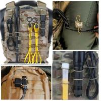 10pcs Cinta Elástica De Nylon MOLLE Con Hebilla Para Exterior Senderismo Caza Chaleco De Caza PTT Antenasticks Tubo De PVC - details 0