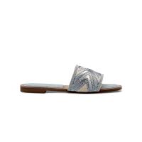 Calzados soraia, Sandalias Planas de Mujer con Punta Cuadrada, Diseño Clásico Tipo Slide, Corte Anatómico en la Empeine, Sandalia Abierta de Verano para Uso Diario, Oficina o Paseo Casual, para playa. Moda Oriental Fiesta Diamante de imitación - details 11