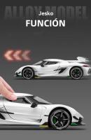 Coche De Colección Jesko Super Car a Escala 1:24 En Metal Con Sonido Y Luz Vehículos Diecast Regalo Para Niños - details 5