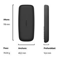 Nokia 105 (2019) Dual SIM – Teléfono Móvil Clásico con Linterna y Radio FM – Color Negro - details 3