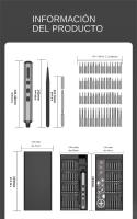 Mini Destornillador Eléctrico De Precisión 68 En 1 Con 64 Brocas Torx Phillips Magnéticas Y 5 Configuraciones De Torque - details 10
