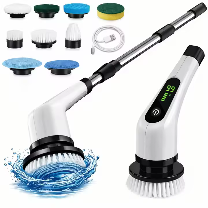 Cepillo de Limpieza Eléctrico 25W Inalámbrico 9 en 1 con Mango Extensible, Para hogar y Automóvil. - 1