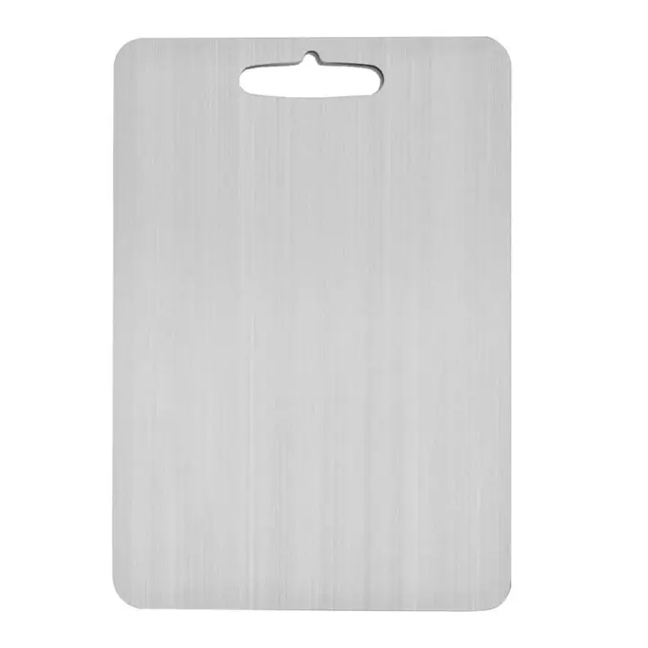 Tabla De Corte De Acero Inoxidable 304 Doble Cara De Grado Alimenticio Titanium Antideslizante Y No Adhiere Bloque De Corte Rectangular - 1