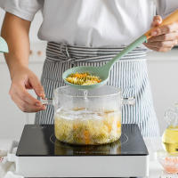 Set De Utensilios De Cocina De Silicona 5 Piezas Con Mango De Madera No Atrapa Adherido Espátula Antiadherente Cuchara De Fritura Cuchara De Arroz Herramienta De Cocina Ecológica - details 2