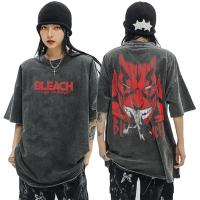 Camiseta De Anime Para Hombres Y Mujeres Bleach Zaraki Kenpachi Impresión Ácido Algodón Estilo Punk Harajuku Camisetas De Verano - details 2