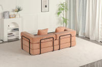Sinaopus Sofá Cama Plegable de Pana, 2 en 1 Sillón Futon y Colchón, Relleno de Espuma, Sin Montaje, Ahorro de Espacio para Salón, Invitados - details 2
