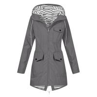 Chaqueta De Lluvia Para Mujer En Color Sólido Casual Impermeable Con Capucha Abrigo De Montañismo a Prueba De Viento De Polyester Y Spandex Cierre De Cremallera Estilo Regular Longitud Larga - details 18