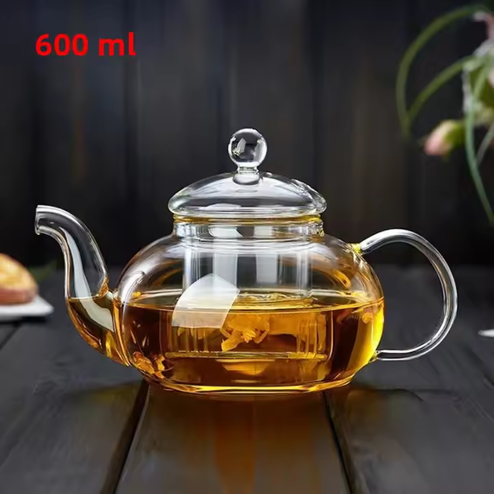 Tetera De Vidrio Con Strainer Gran Capacidad Resistente Al Calor Kettle Chino Tradicional Kung Fu Teaware Contenedor De Agua - 1