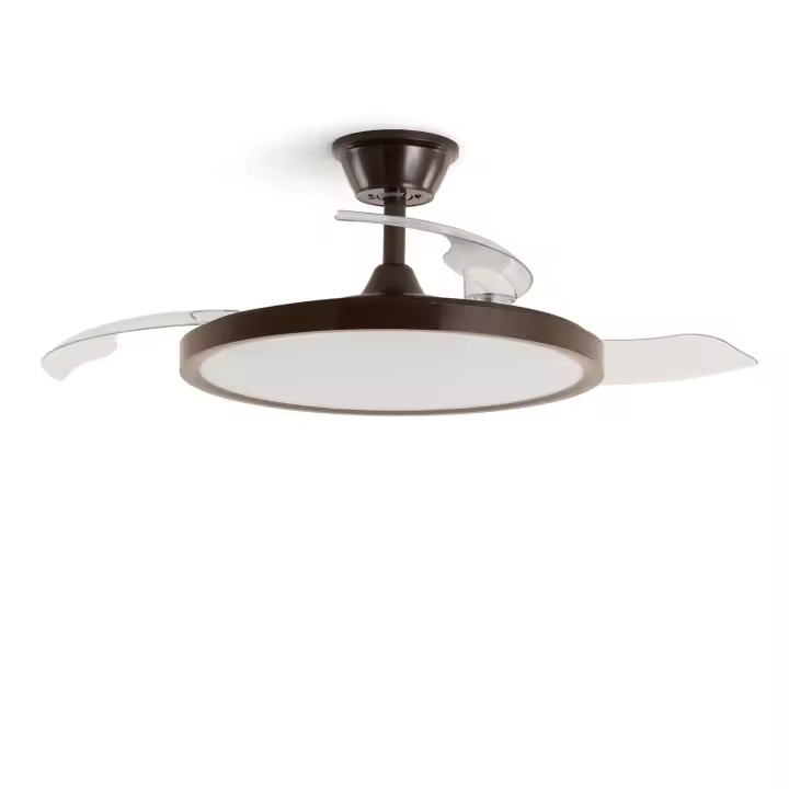 LEDKIA LIGHTING - Ventilador de Techo con luz Silencioso DC aspas retráctiles Kleon - 1