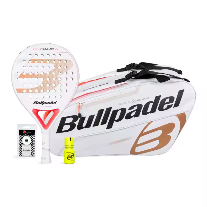 Pack Bullpdel Game Woman Paletero Blanco Dry Grip - 1