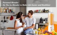Batidora portátil con vasos dobles opcionales (grande + pequeño), recargable por USB, con 10 cuchillas, batidora para batidos y smoothies, complementos alimenticios, hielo picado, cuchillas de acero inoxidable, apta para exteriores y viajes - details 0