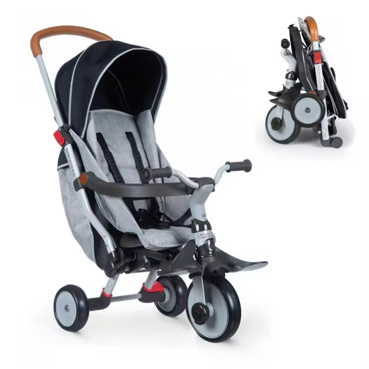 Silla paseo y triciclo plegable Smoby ROBIN con posiciones de respaldo - 1