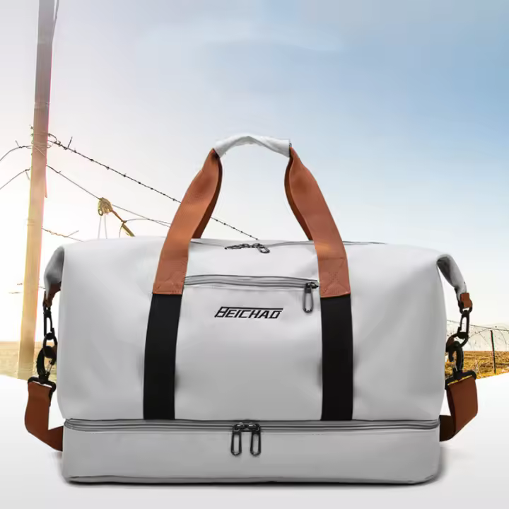 Bolsa De Viaje Y Deportes Para Hombres Y Mujeres Gran Capacidad Impermeable Bolsa De Hombro Seca Y Húmeda Bolsa De Mano Estilo Moda - 1