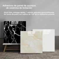 Pegatinas De Pared Autoadhesivas De Aluminio Imitación De Azulejo Para Cocina Y Baño Decoración Antihumedad Patrón De Marmol PVC - details 0