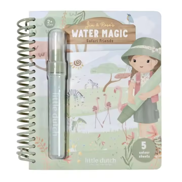 LITTLE DUTCH LIBRO MAGICO DE COLOREAR SAFARI ROSA +2 AÑOS - 1