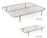 GRUPO MAMÁPLA. Somier Fijo con Patas - Laminas de Haya Natural - Marco en Tubo de 40x30 mm - Envío GRATIS - Somier para Cama de Hasta 210 cm - Montaje Disponible - details 0