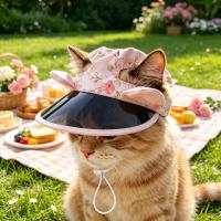 Gorro De Pescador Para Perros Y Gatos Con Agujeros Para Oídos Protección Solar Ajustable Gorro De Verano Para Mascotas Accesorios Para Mascotas - details 8
