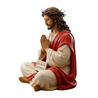 Figura De Resina De Jesús Inspiracional Escultura Religiosa Para Escritorio Compañero De Mesa Para Habitación Baño - details 6