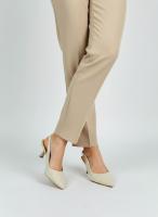 Calzados soraia, Zapatos de Salón Destalonados Minimalistas de Punta Fina para Mujer con Tacón Bajo (Kitten Heel), Correa Trasera Ajustable y Acabado Suave - Elegantes para Oficina y Fiesta - details 12