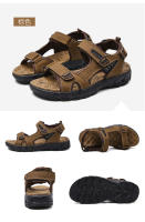 Sandalias De Cuero Genuino De Talla Grande Para Verano 38-46 Zapatos De Playa Al Aire Libre Casual Cómodos Para Clima Caliente Hombre - details 25