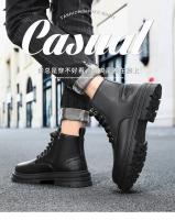 Botas De Hombre Cuatras Estaciones Suela Suave Antideslizante Casual Botas De Trabajo Al Aire Libre Botas Clásicas Joker Juventud De Cuero - details 7