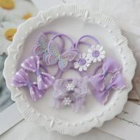10Pcs/Lot Cinturones De Pelo Elásticos Hechos a Mano Para Niñas Decoración De Pelo Infantil Lindo Accesorio De Cabello Trendy - details 2