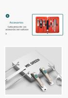 Kit De Manicura MR.GREEN 9 En 1 Profesional Con Estuche De Cuero Herramientas De Cuidado Personal Clipper De Uñas De Acero Inoxidable - details 4