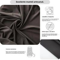 Mantel De Spandex Elástico 1 Pc 4/6/8ft Cubierta De Mesa Rectangular Lavable Y Resistente a Arrugas Para Patio Moderno - details 1